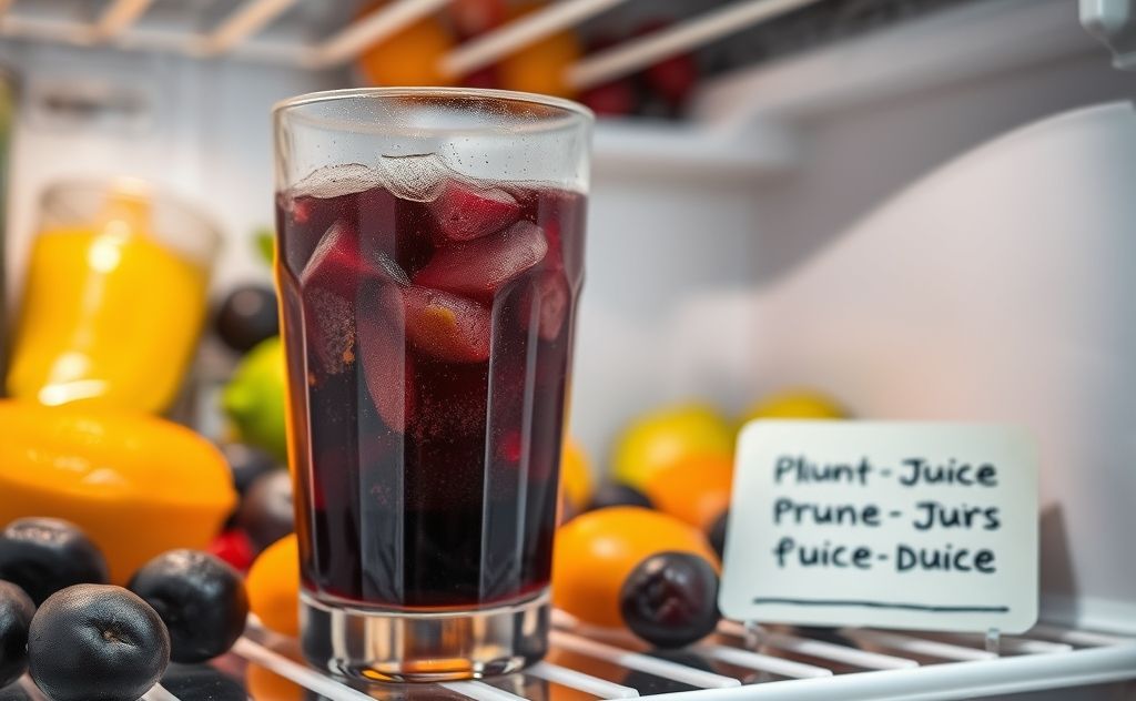 Prune juice spoilage signs and fridge duration