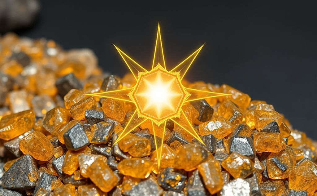 Pyrite energy aligns with the solar plexus chakra