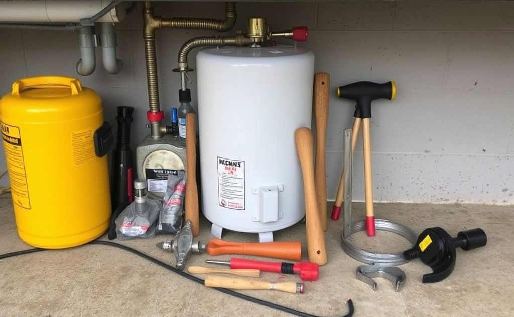 RV water heater draining tools needed