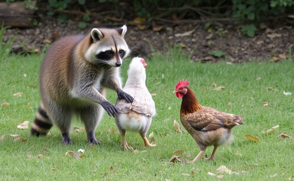 Raccoons attack chickens but leave them uneaten