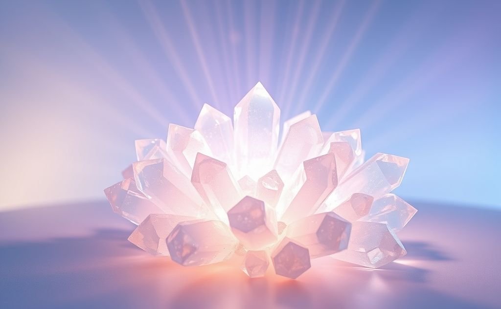 Radiant crystals enhancing energy and wellness