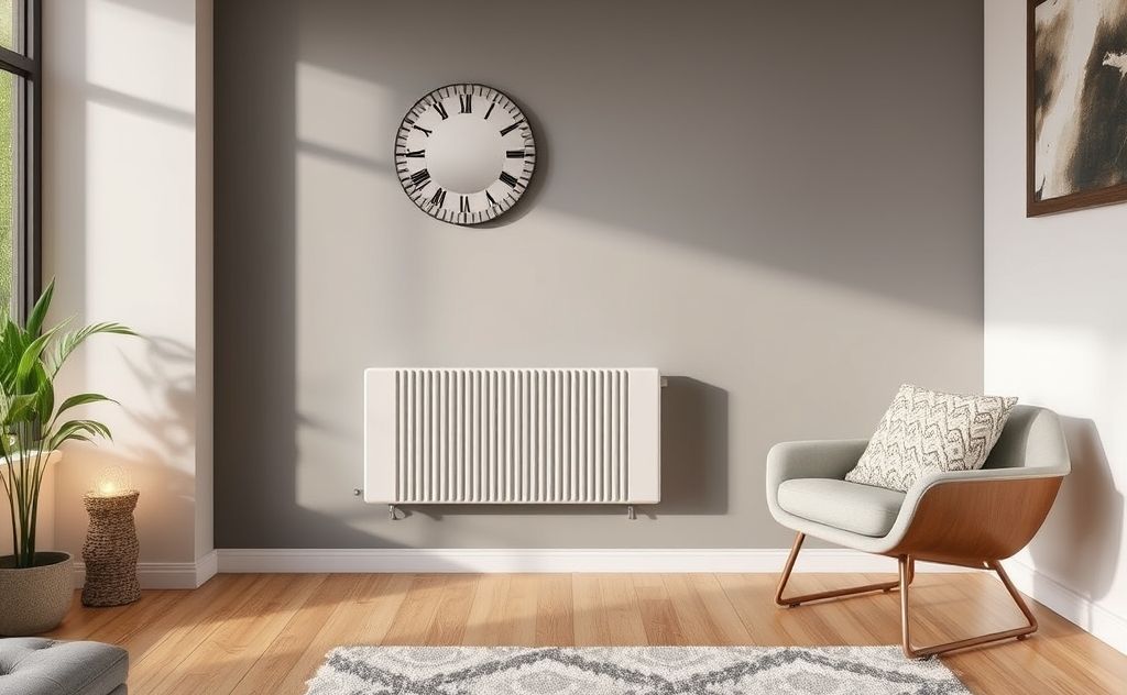 Radiant heater blending with modern interior decor
