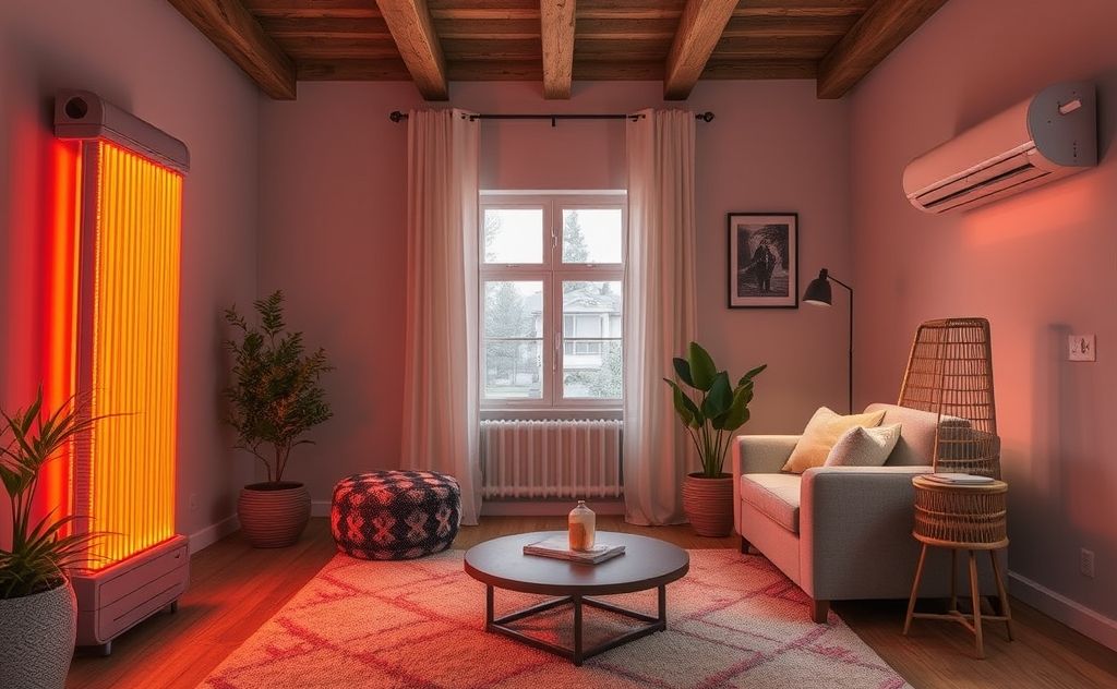 Radiant heaters in various home settings