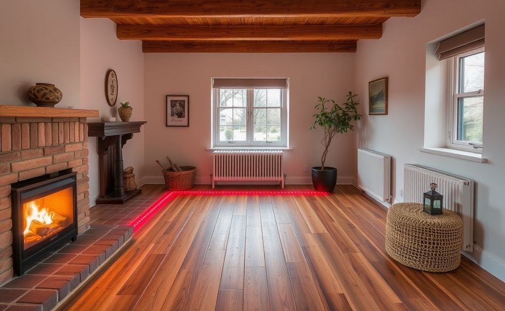 Radiant heating in cozy home settings
