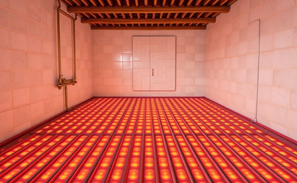Radiant heating system with warm surfaces