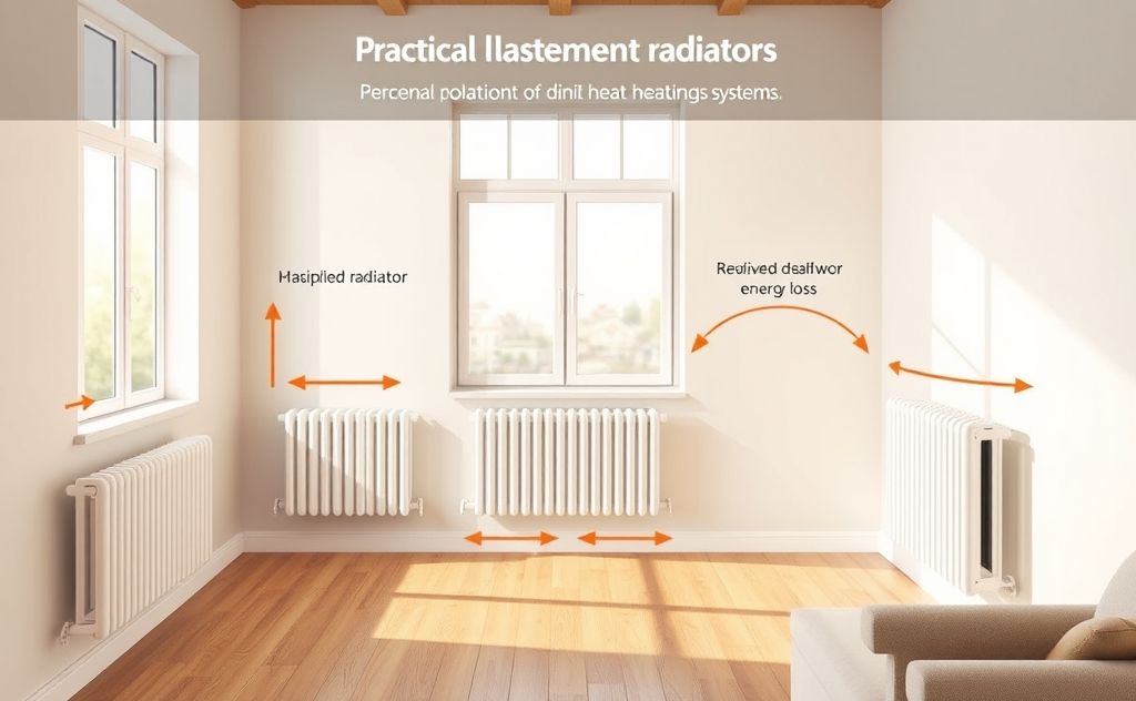 Radiator placement for central heating system