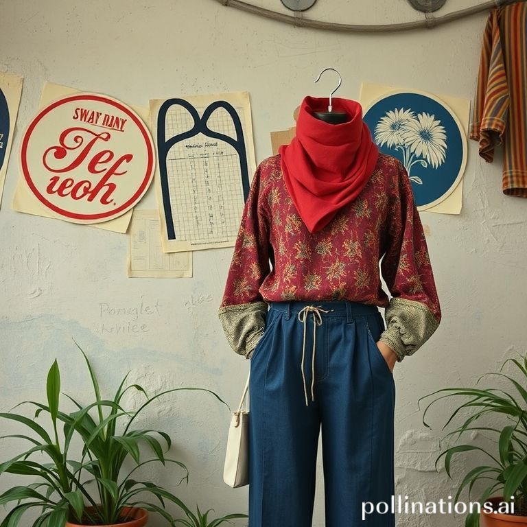 Rak toko baju thrifting dengan pakaian vintage tersusun rapi