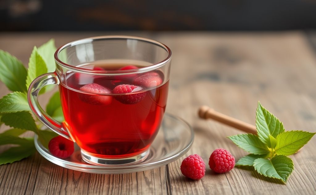 Raspberry leaf tea with honey blend