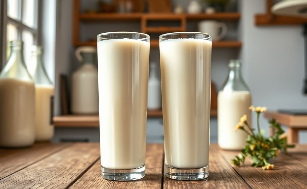 Raw milk and pasteurized milk for milkshakes