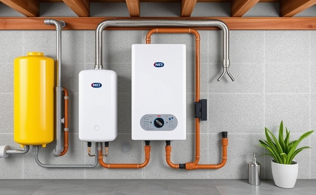 Recirculating system for efficient tankless water heating