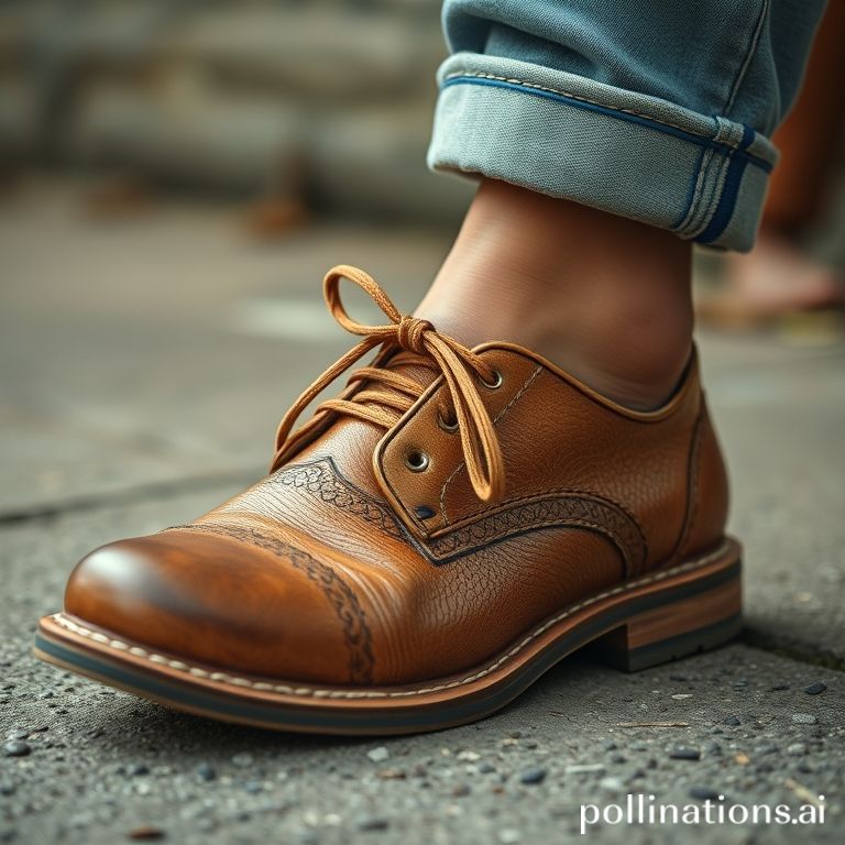 Recolor sepatu kulit dari pudar menjadi cokelat tua rata