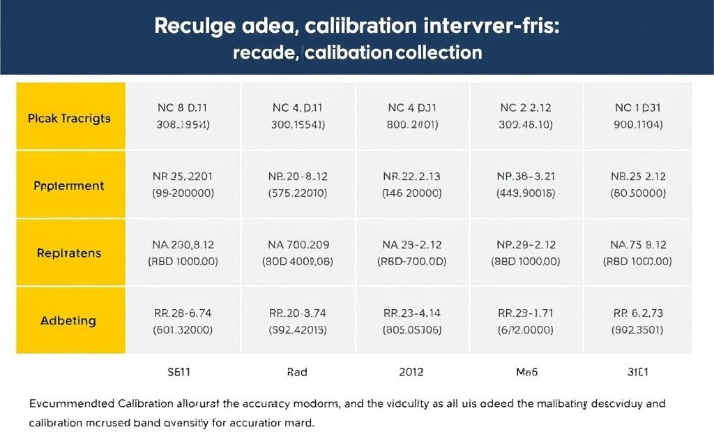 Recommended Calibration Intervals for Accuracy