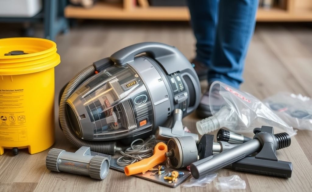 Recycle vacuum cleaner parts for eco-friendly disposal