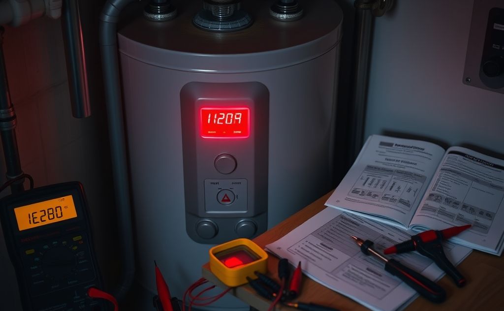 Red light blinking hot water tank troubleshooting steps