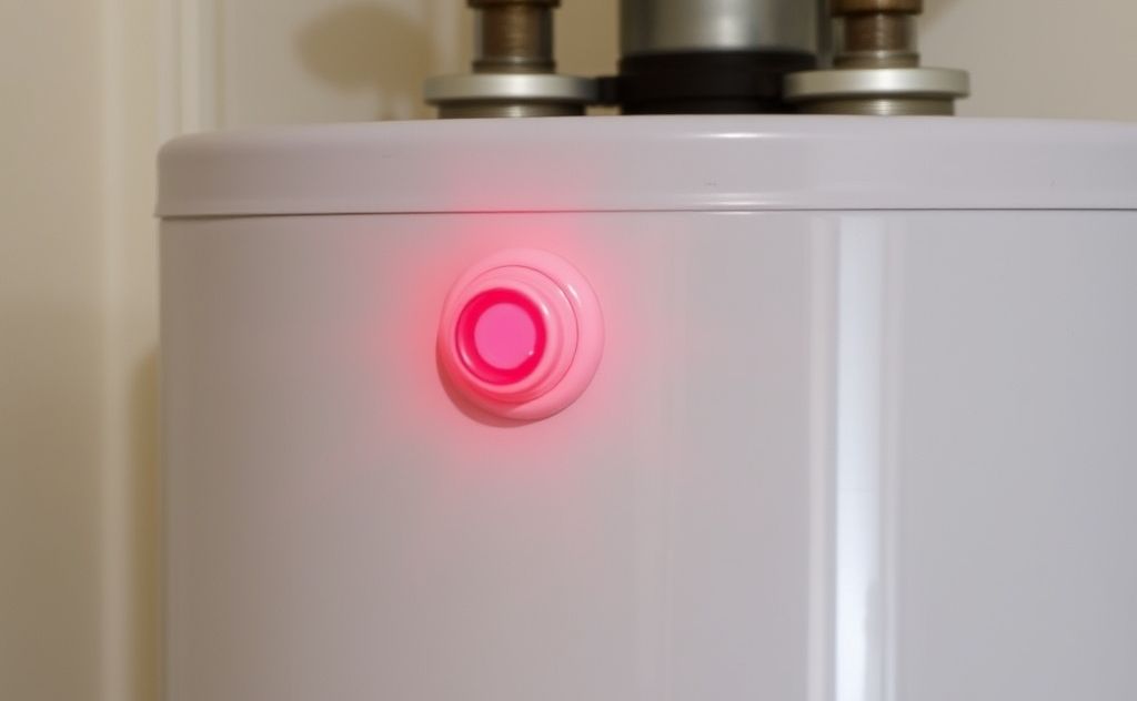 Red light flashing on hot water heater