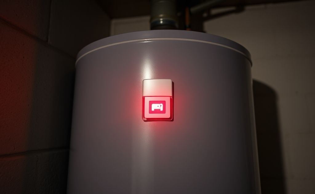 Red light flashing on hot water tank issue