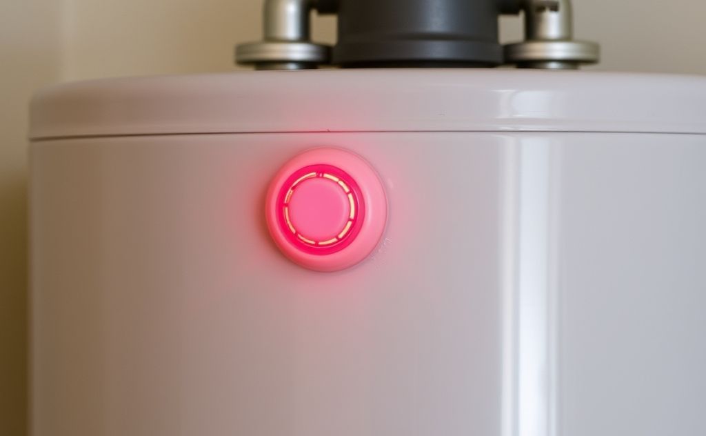 Red light on water heater indicates a problem
