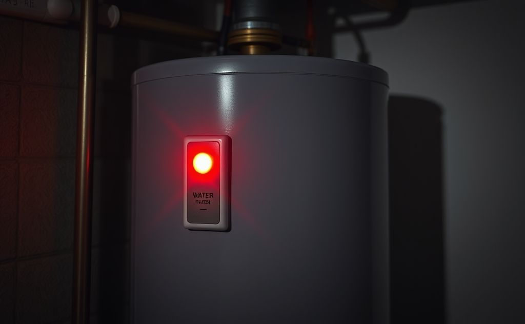 Red light on water heater indicates issue
