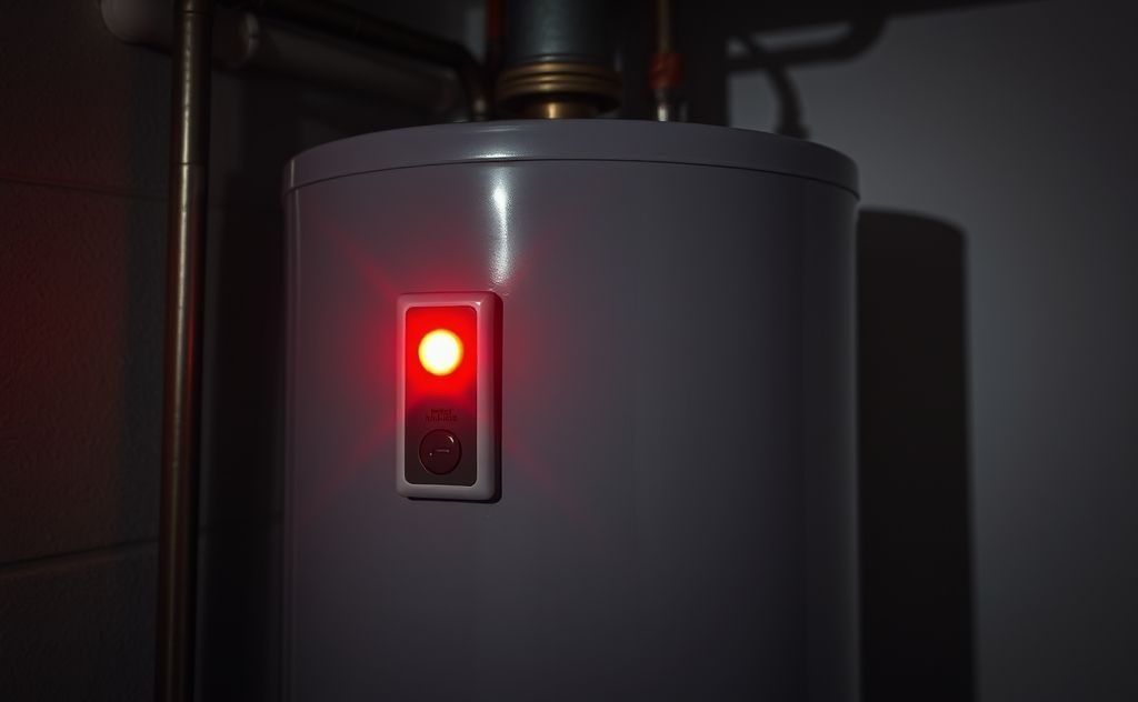 Red light on water heater indicates issues