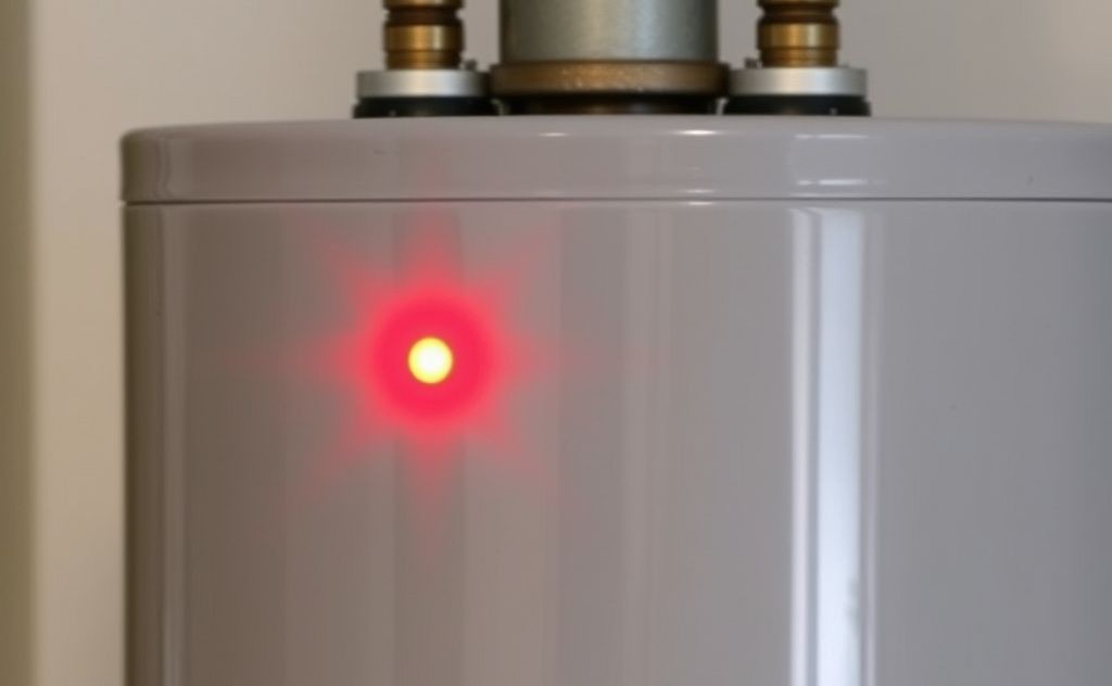 Red lights indicate water heater issues