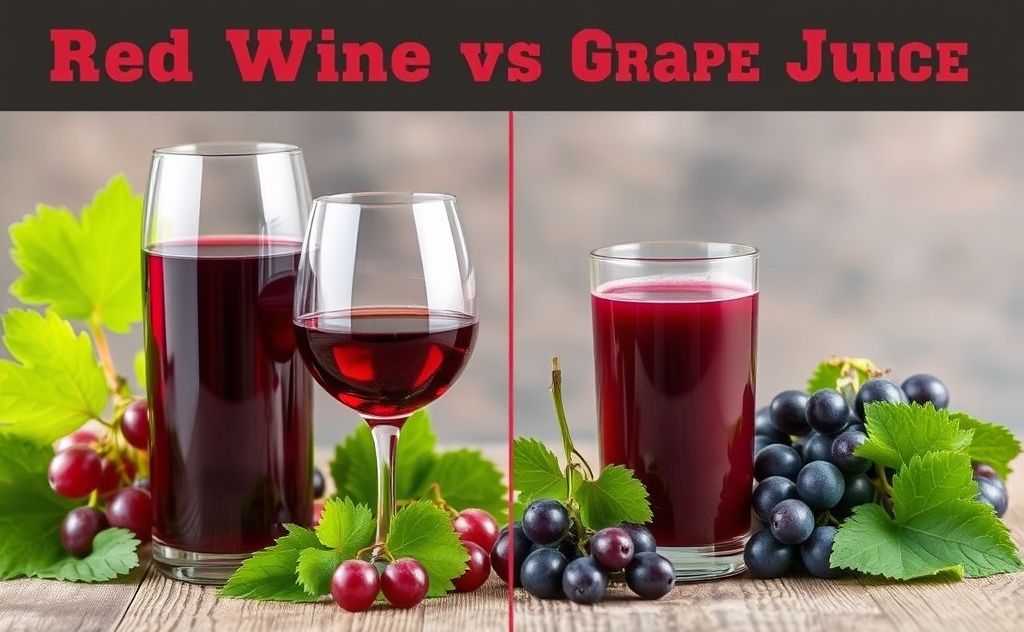 Red wine and grape juice health benefits comparison
