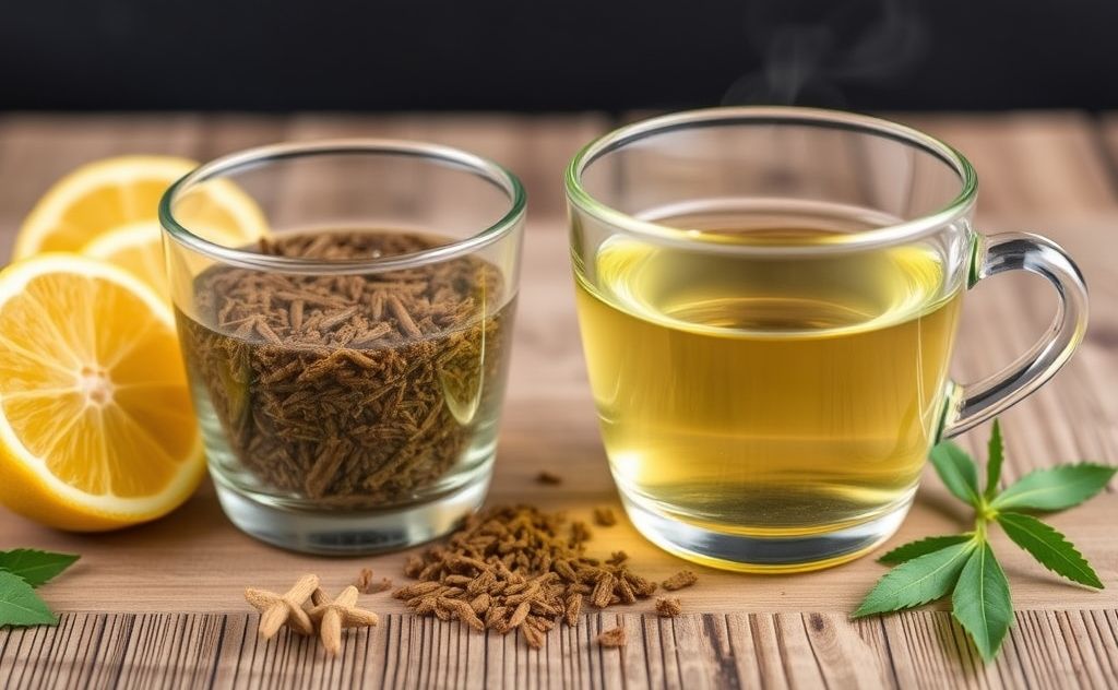 Reduce bitterness in mugwort tea tips