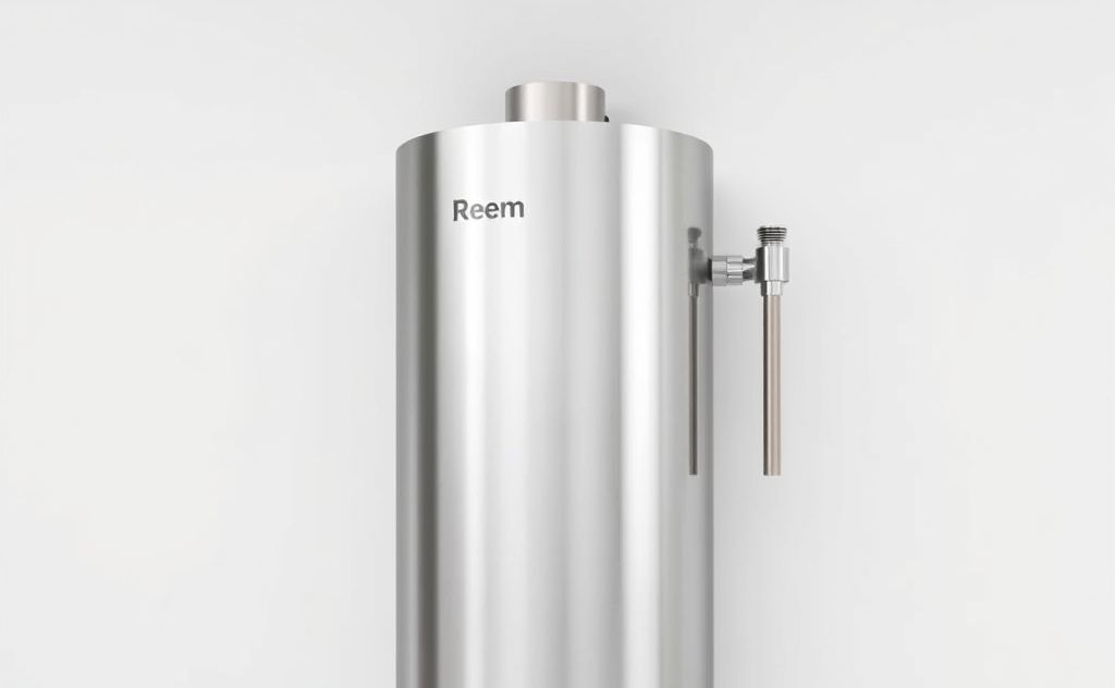 Reem water heater with anod rod holder design