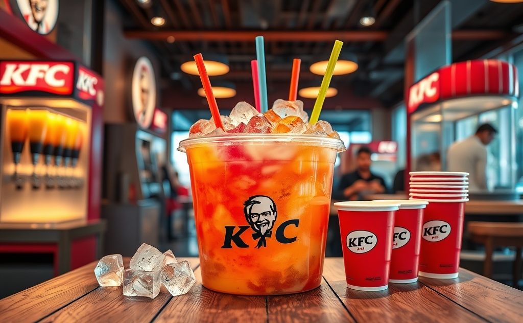 Refill options for KFC beverage bucket drinks