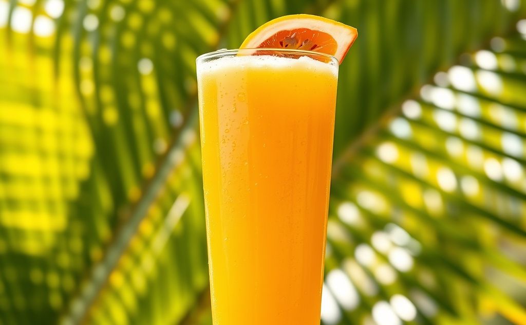 Refreshing Passion Fruit Jamba Juice in a glass
