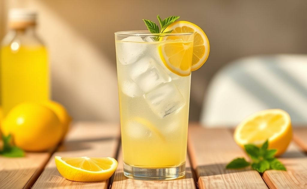 Refreshing lemon water recipe with bottled juice
