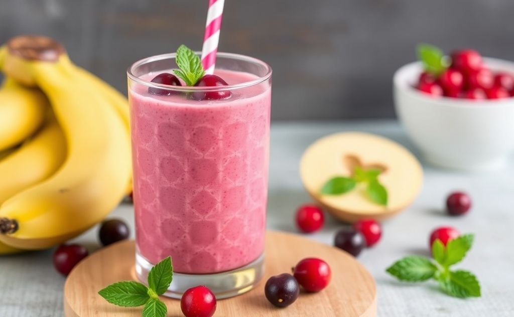 Refreshing low-calorie cranberry smoothie recipe