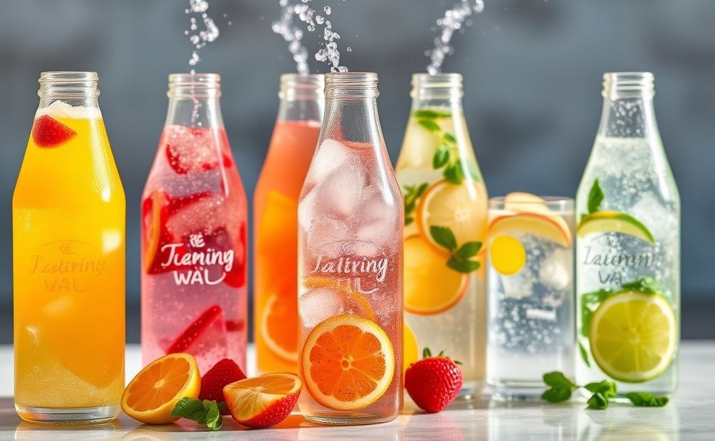 Refreshing sparkling water in vibrant flavors.