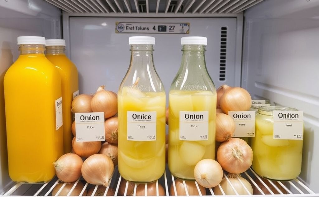 Refrigerated onion juice storage duration limits