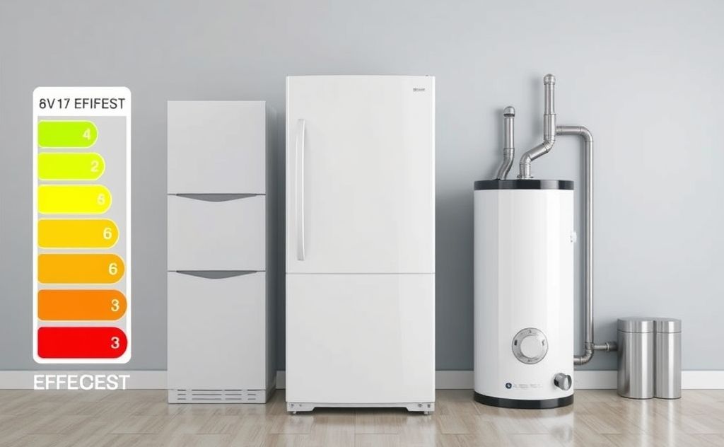 Refrigerator energy efficiency comparison water heater