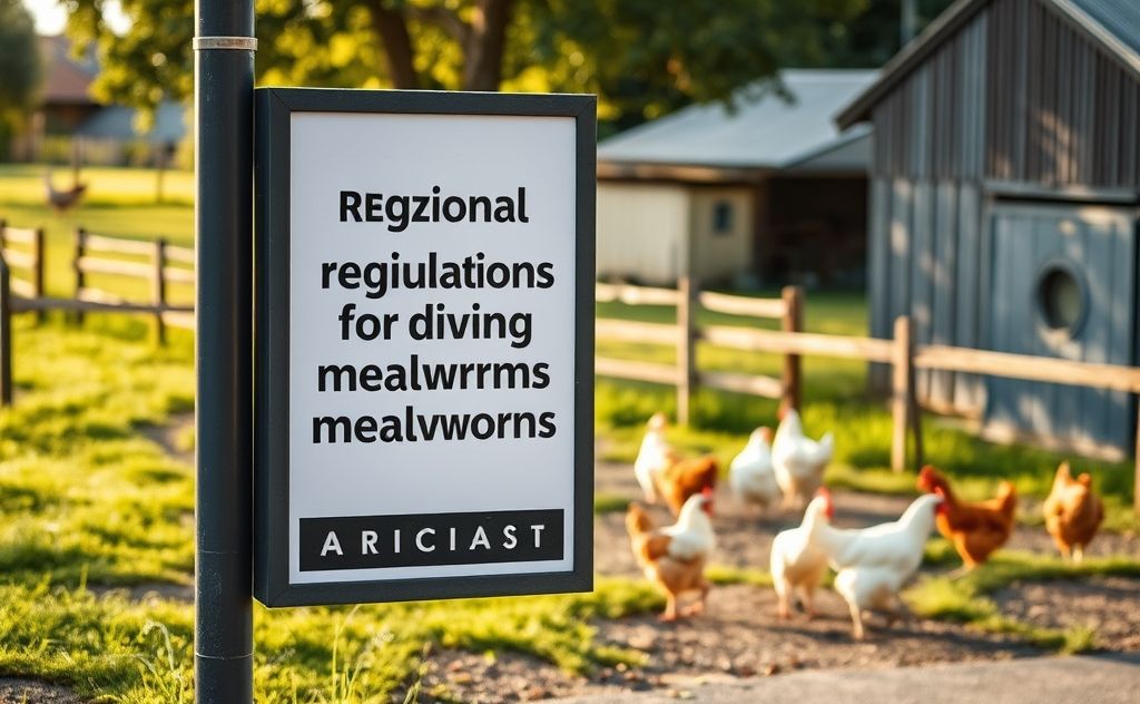 Regional laws prohibit feeding chickens mealworms