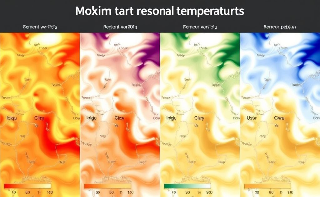 Regional seasonal temperature patterns variations