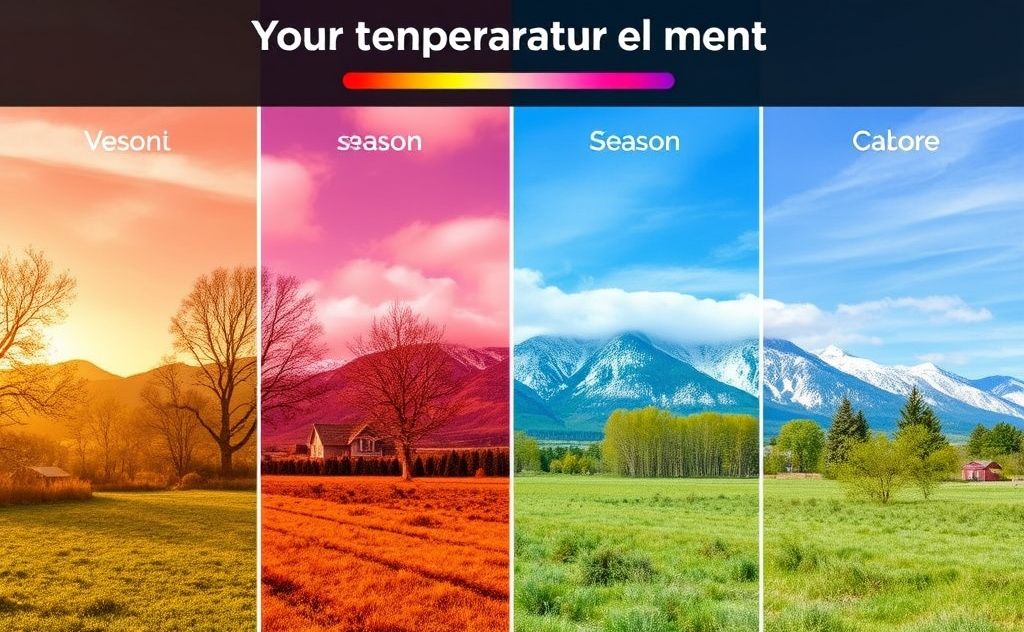 Regional temperature changes across seasons