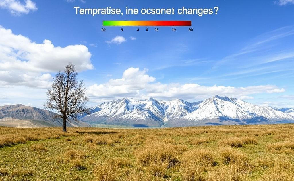 Regional temperature changes with seasonal shifts