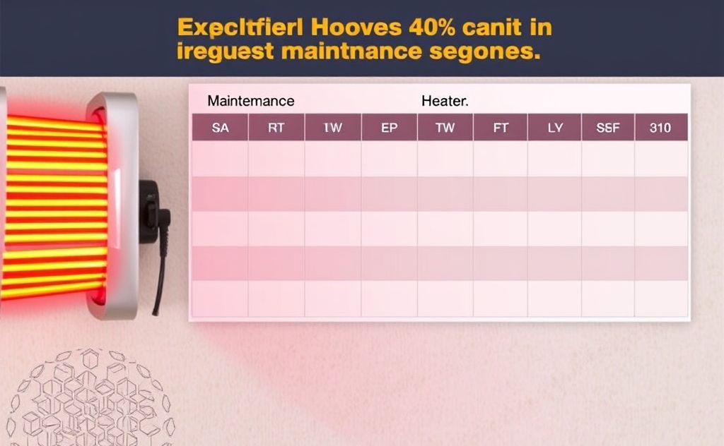 Regular maintenance schedule for infrared heaters