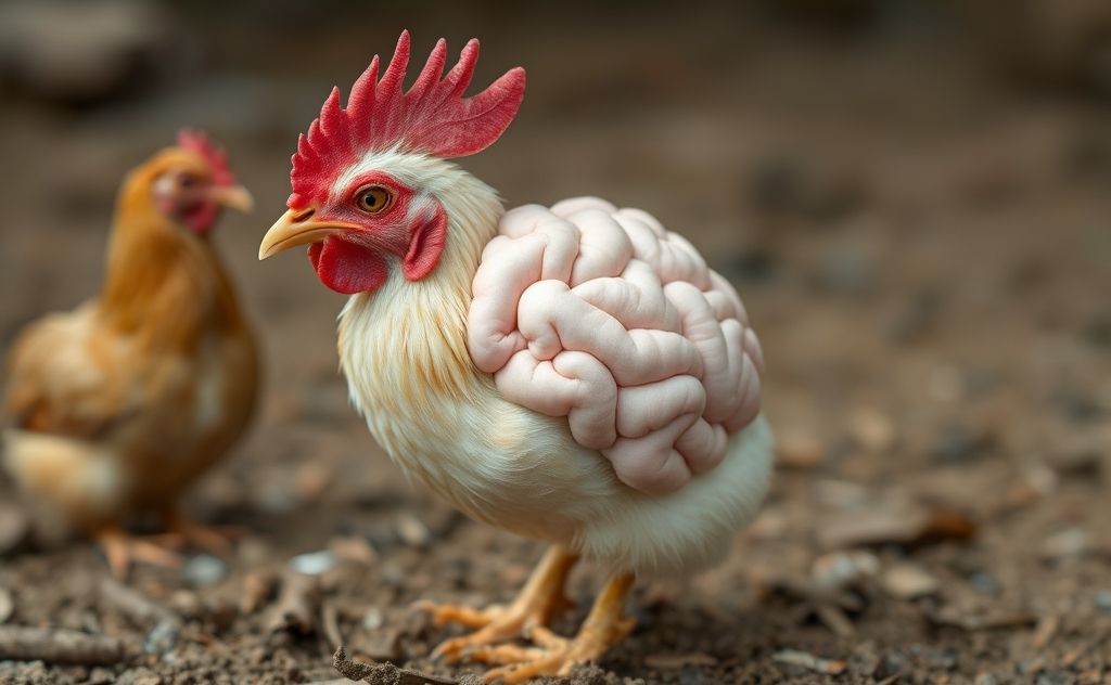 Remarkable chicken brain size and intelligence