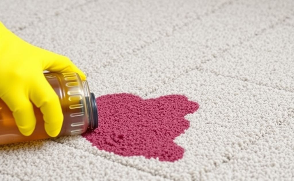 Remove grape juice stains from carpet easily