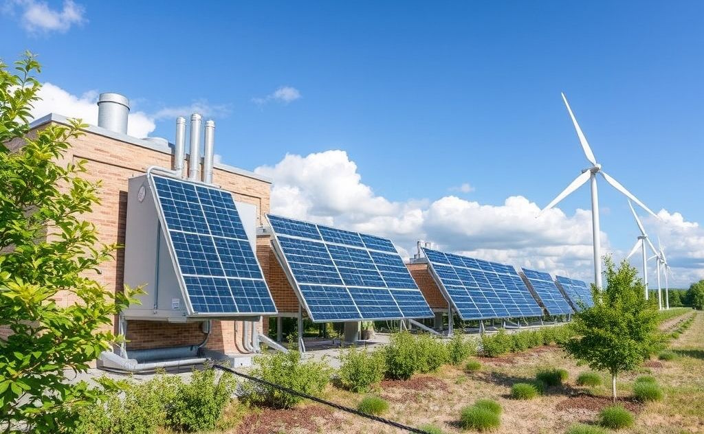 Renewable energy integration in HVAC systems