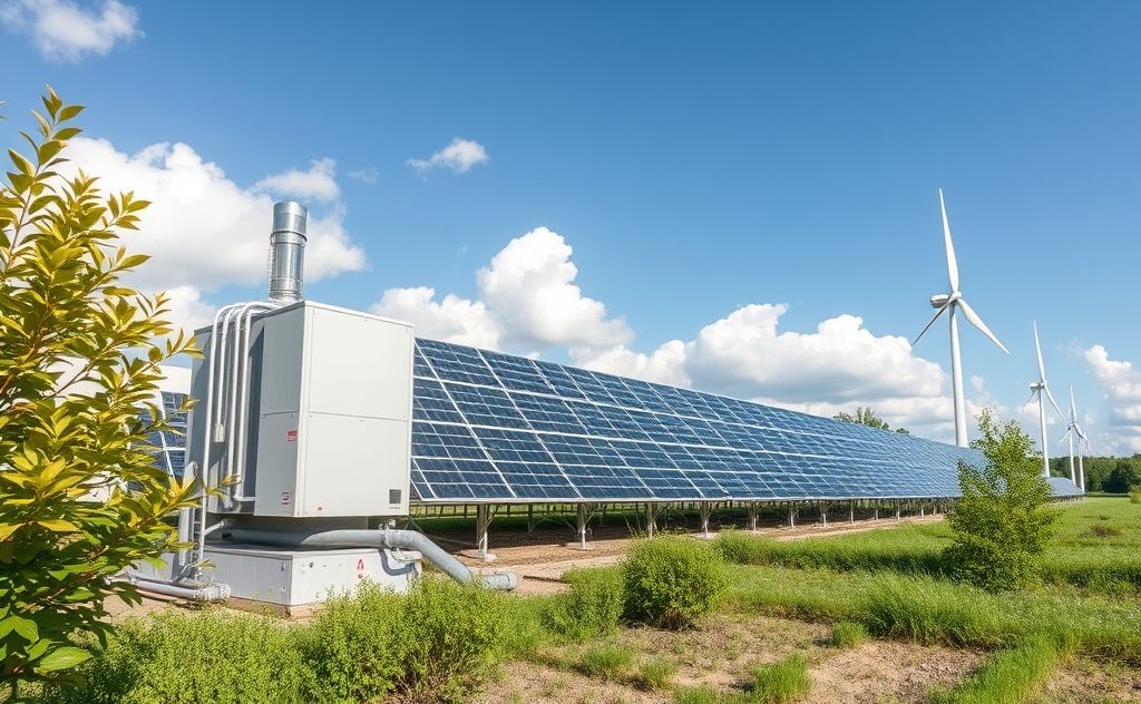 Renewable energy smart technology in green HVAC