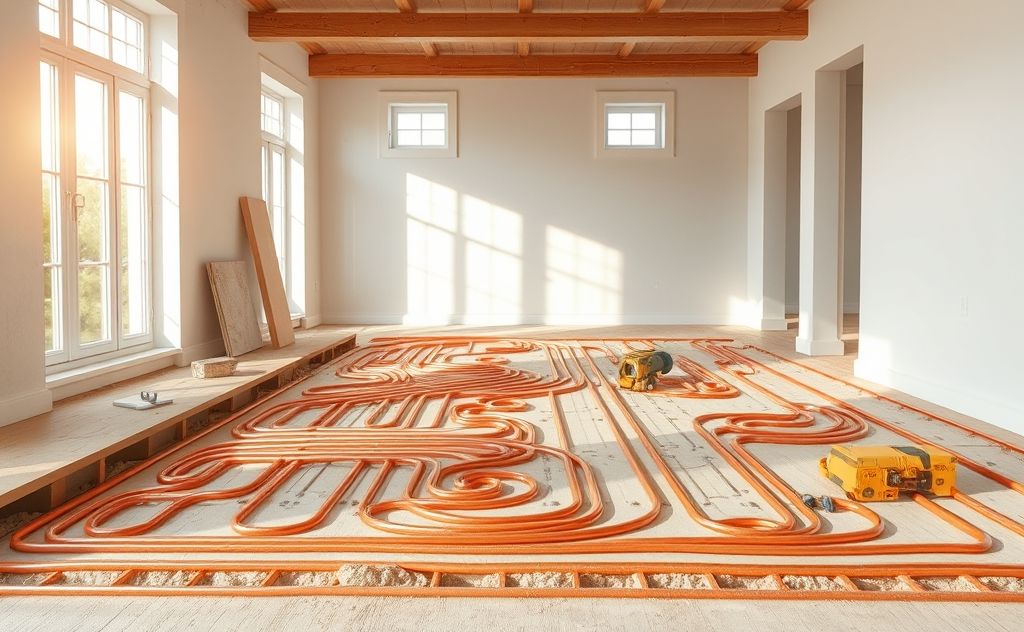 Renovation hydronic heating under floor