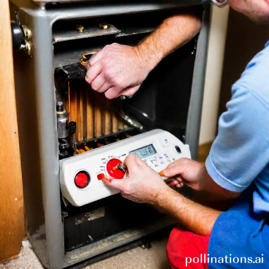 Repairing gas leaks in a heater