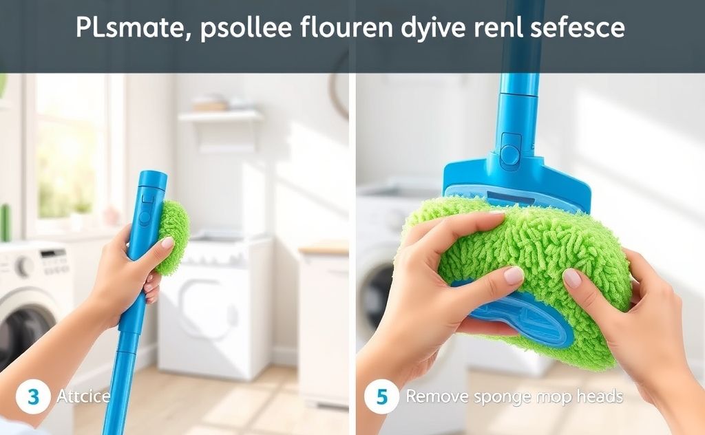 Replacement sponge mop head guide