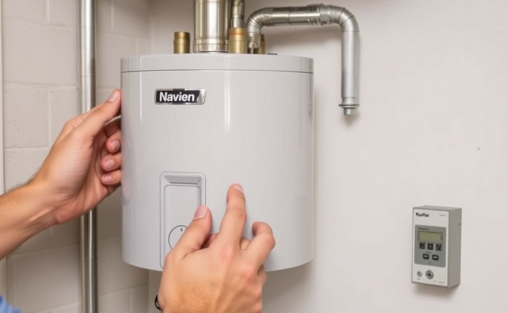 Resetting a Navien water heater for optimal performance