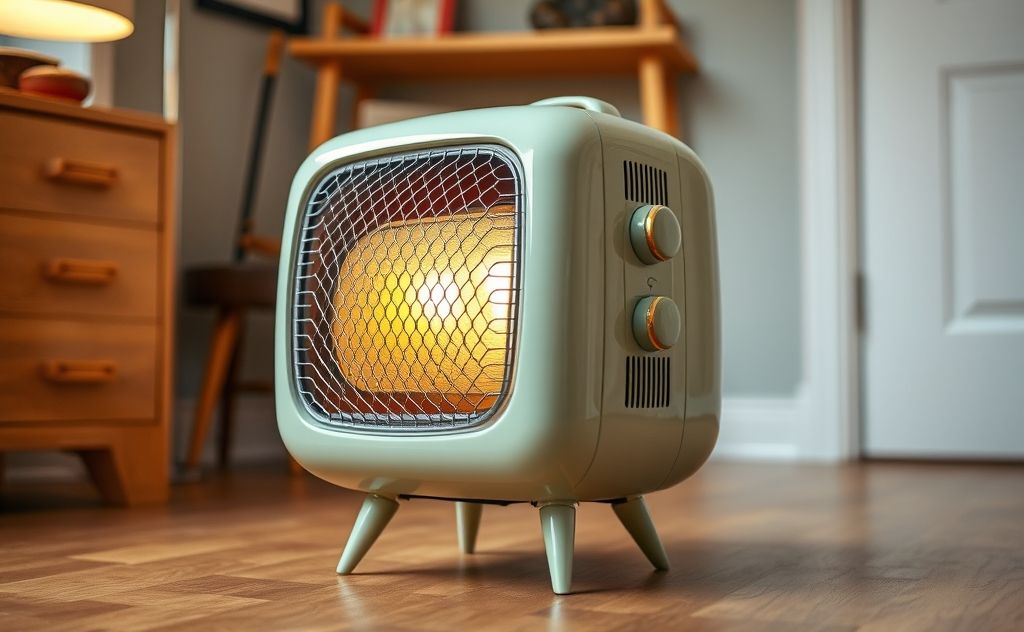 Retro finishes on vintage heater design