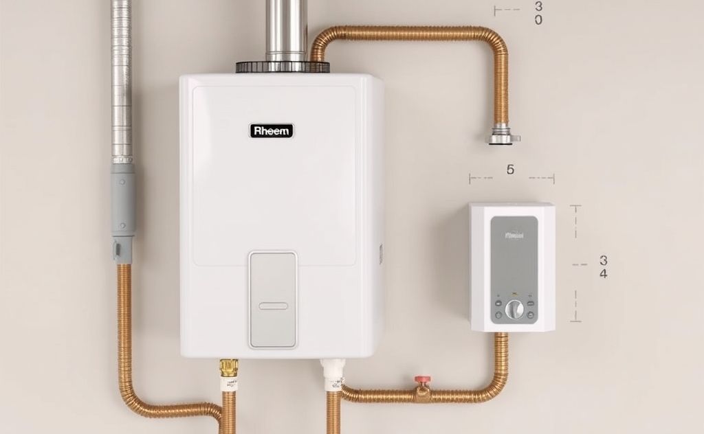 Rheem tankless water heater with recirculation pump