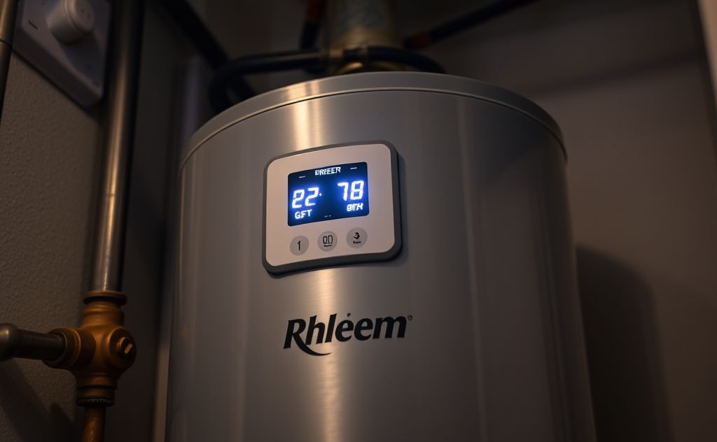 Rheem water heater making beeping noise during use